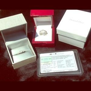 Wedding band jacket and a diamond ring